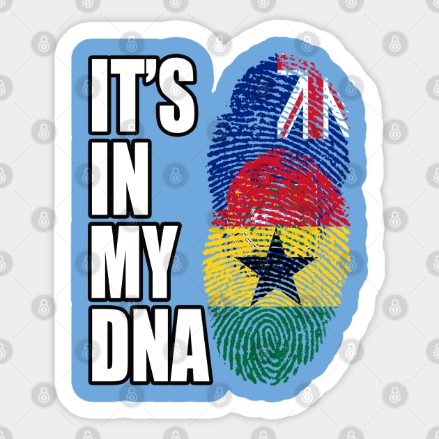 Ghanaian And Virgin Islander Mix DNA Flag Heritage Sticker by Just Rep It!!